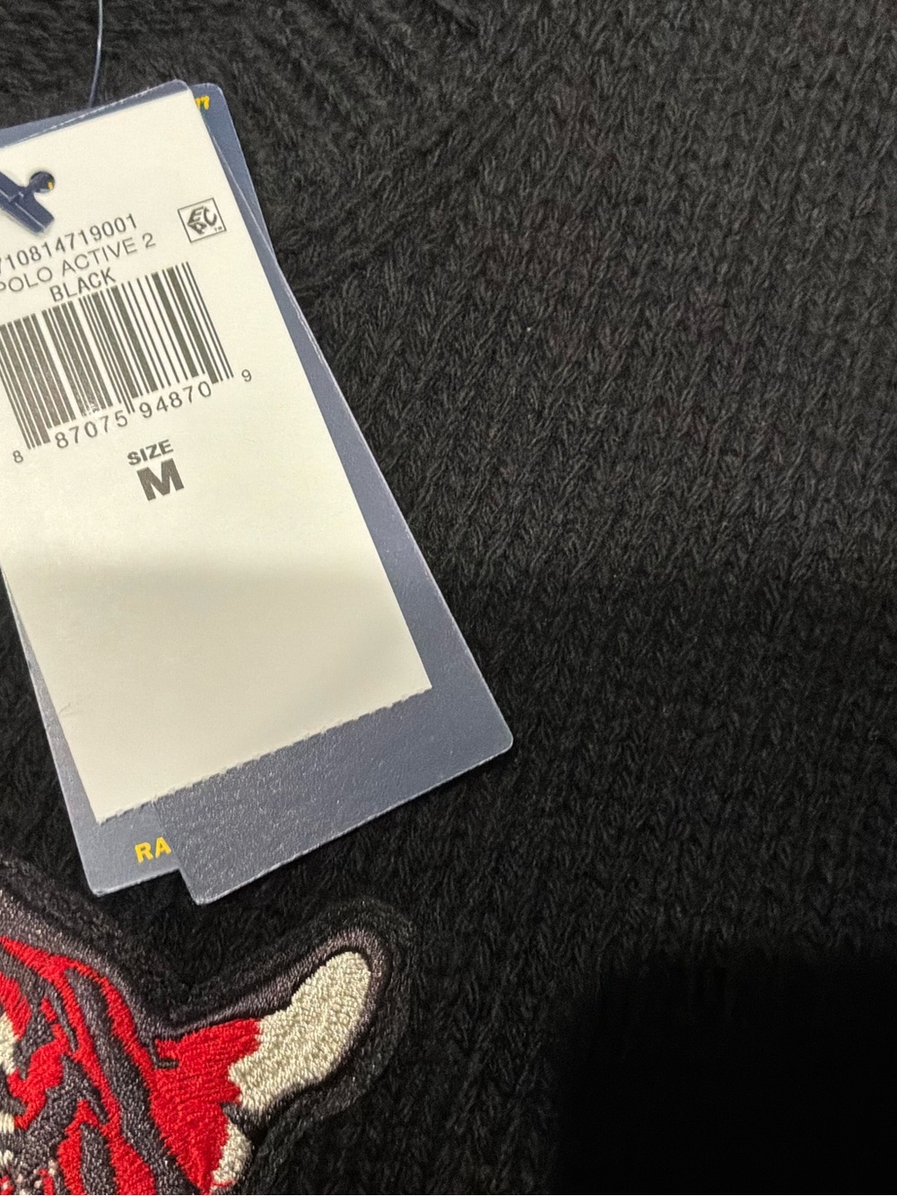New Polo Ralph Lauren TIGER HEAD Wool-Blend Black Sweater Pullover Men's Sz M - Picture 6 of 13